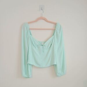 Aritzia Wilfred Mint Green Bustier Top